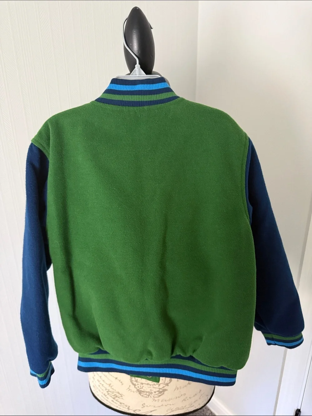 Kids Pixars Toy Story Lettermans Jacket size 5/6 Blue and Green Varsity New